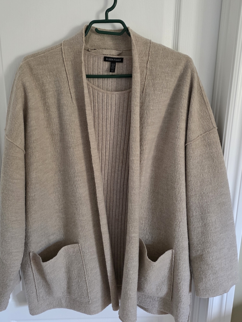 EILEEN FISHER Taupe Wool Sweater Set